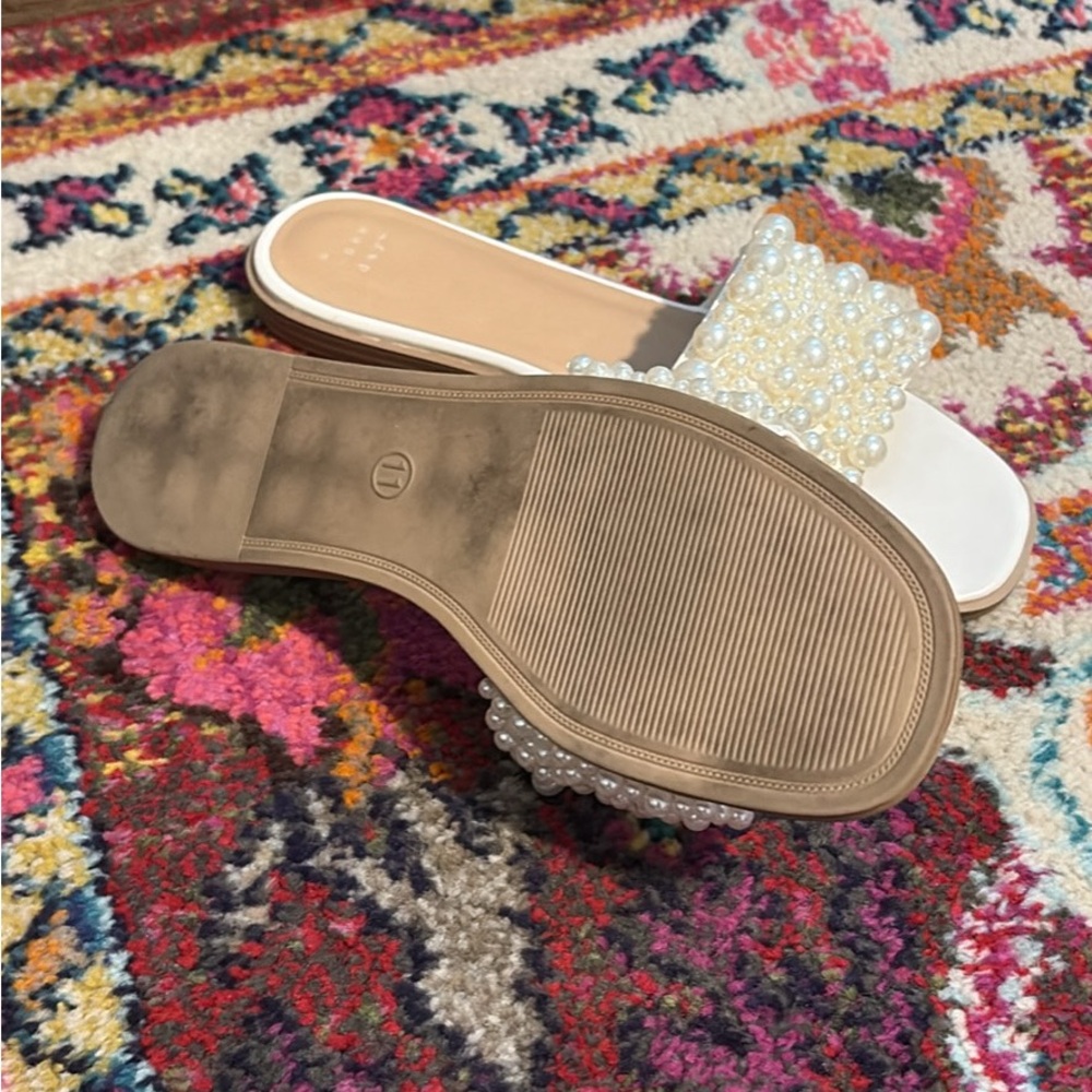 a new day Cream Pearl Embellished Sandals - Picture 2 of 2